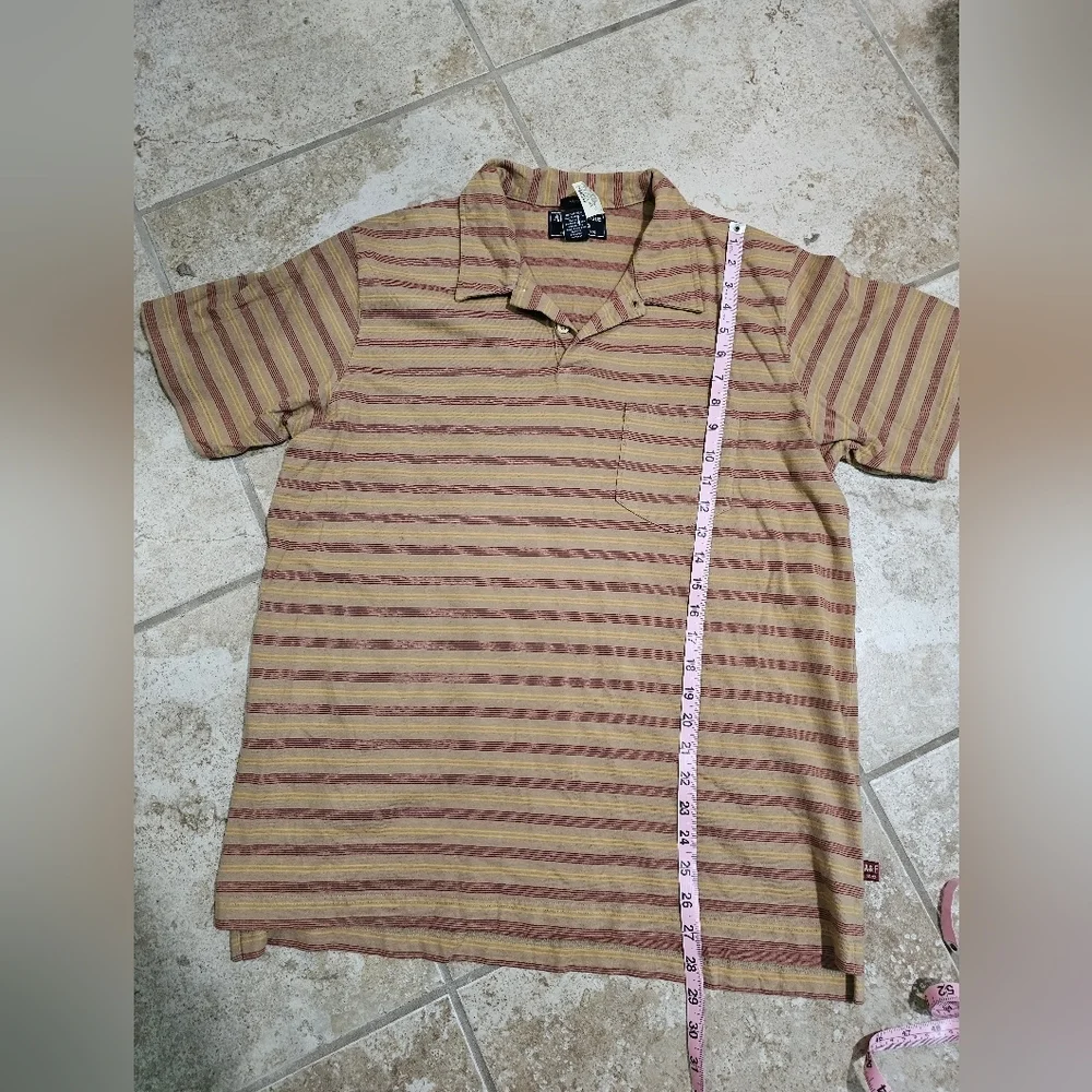 Abercrombie & Fitch Men’s XL Striped Polo Tan Cotton Y2K Preppy Retro Heritage - Picture 6 of 6